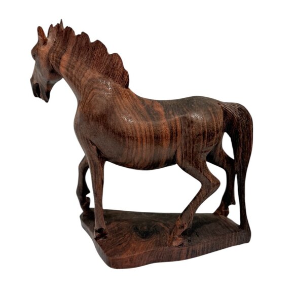 Antique Ironwood Carved Horse from 1920's - Picture 8 of 11
